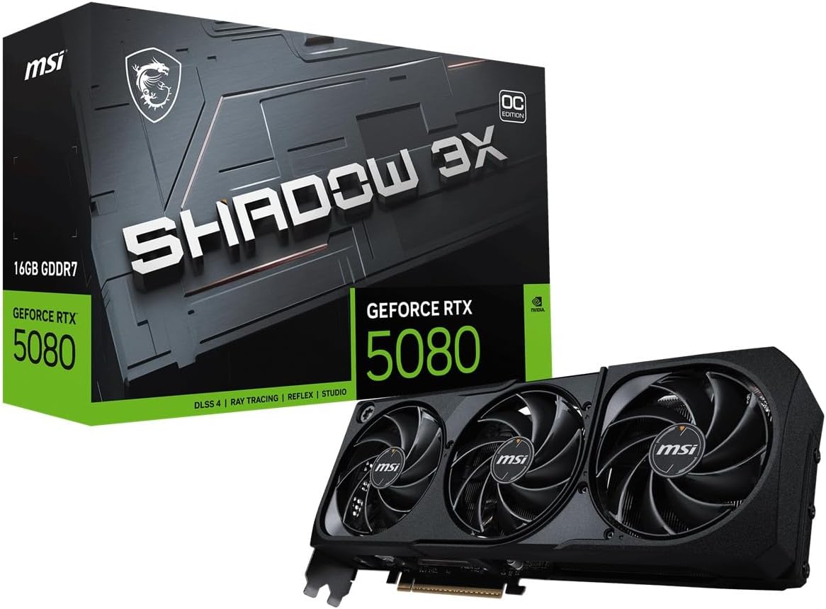 MSI Geforce RTX 5080 16G Shadow 3X OC 16GB DDR7