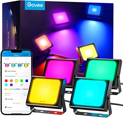 Govee Smart LED Outdoor-Flutlichter (4 Stück) 