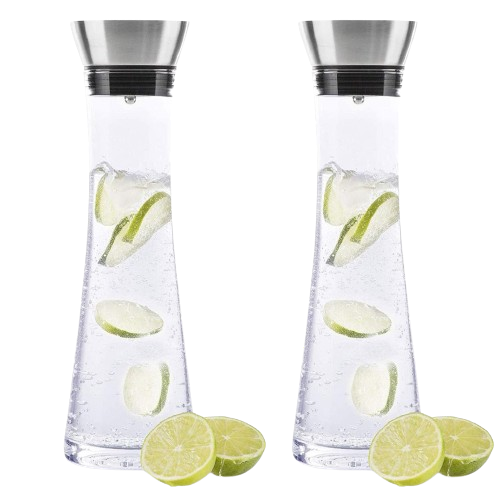2x Glaskaraffen