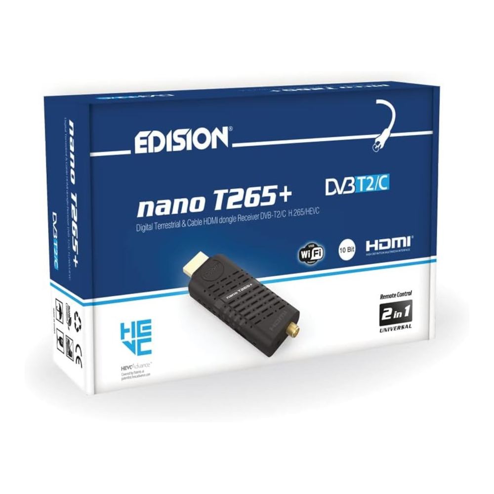 <br>DVB-T2-Receiver Edision Nano T265+