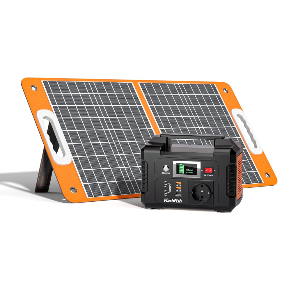 Powerstation mit Solarpanel