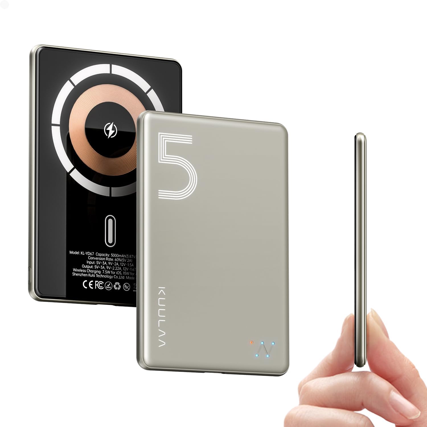 Wireless Charging Powerbank 5.000 mAh