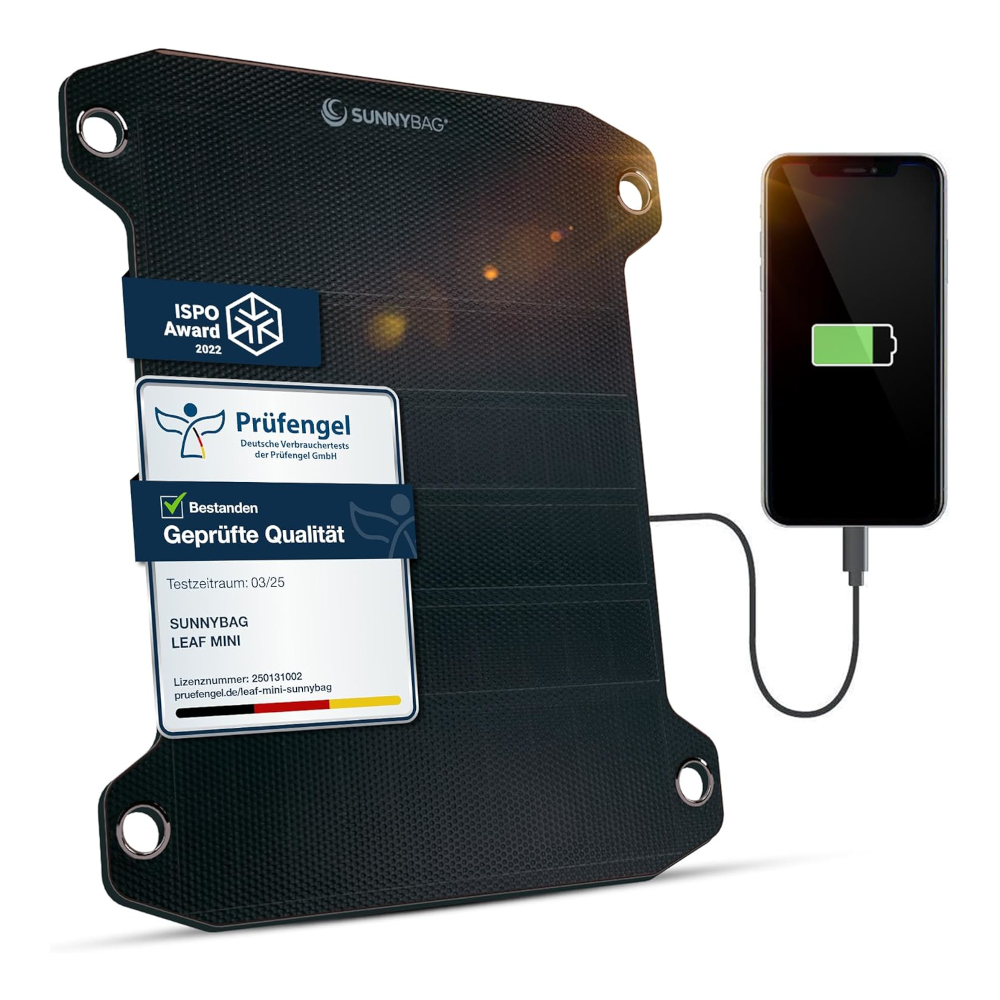 Handys überall aufladen: Sunnybag Solarpanel Leaf Pro