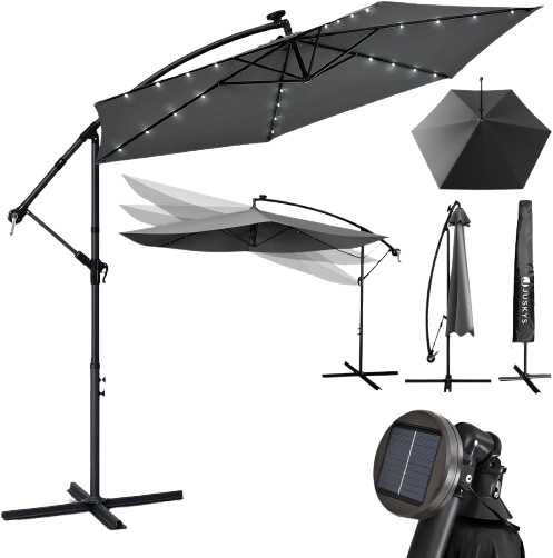 Juskys Ampelschirm Brazil 350 cm LED