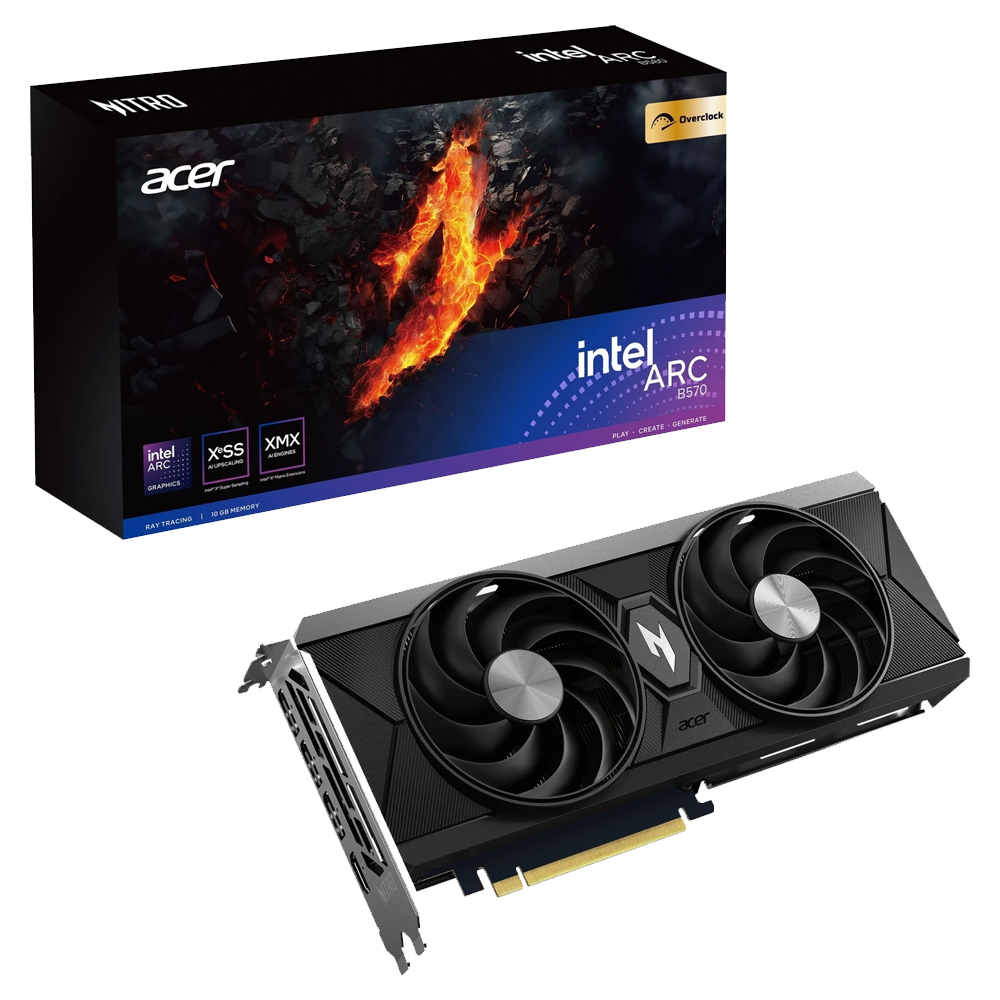 Intel ARC B570<br>– 10 GB VRAM