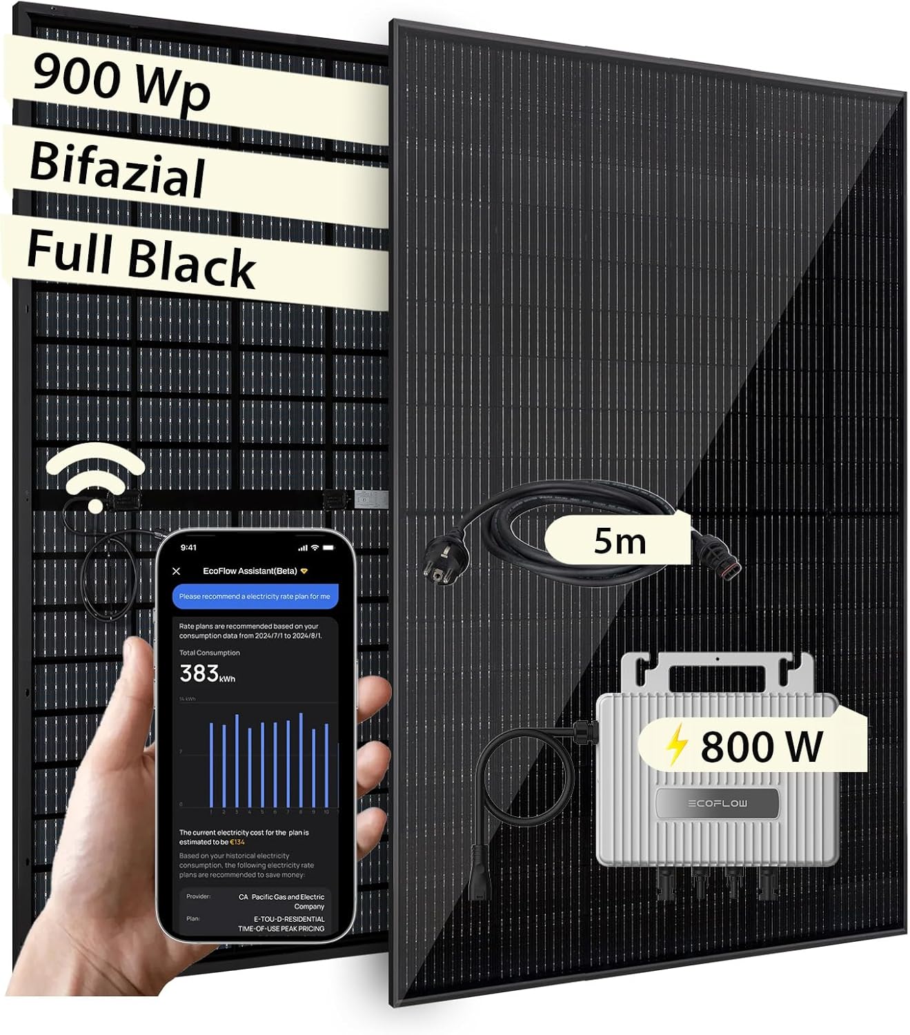 Balkonkraftwerk mit 900 Wp