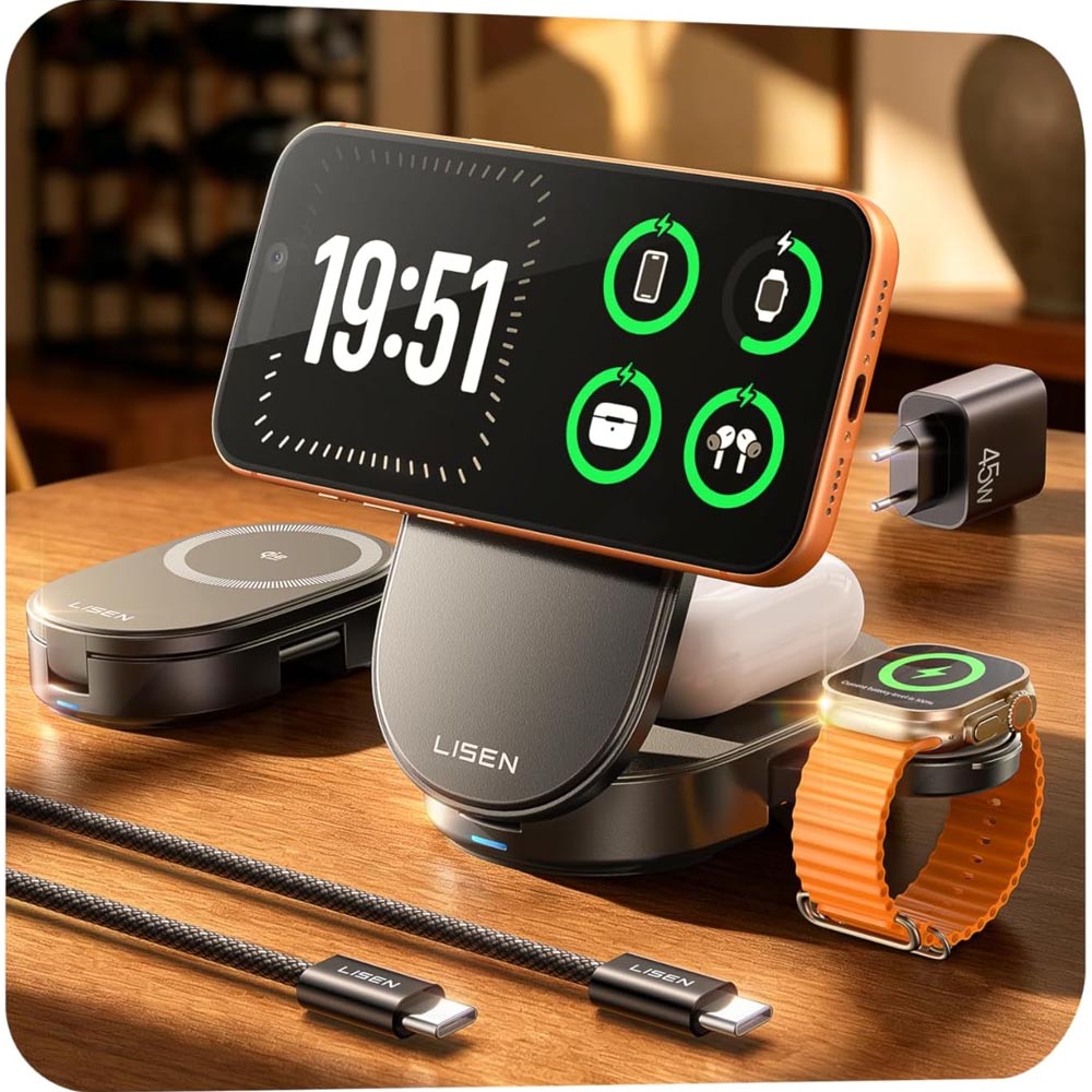 LISEN 3 in 1 Ladestation Apple