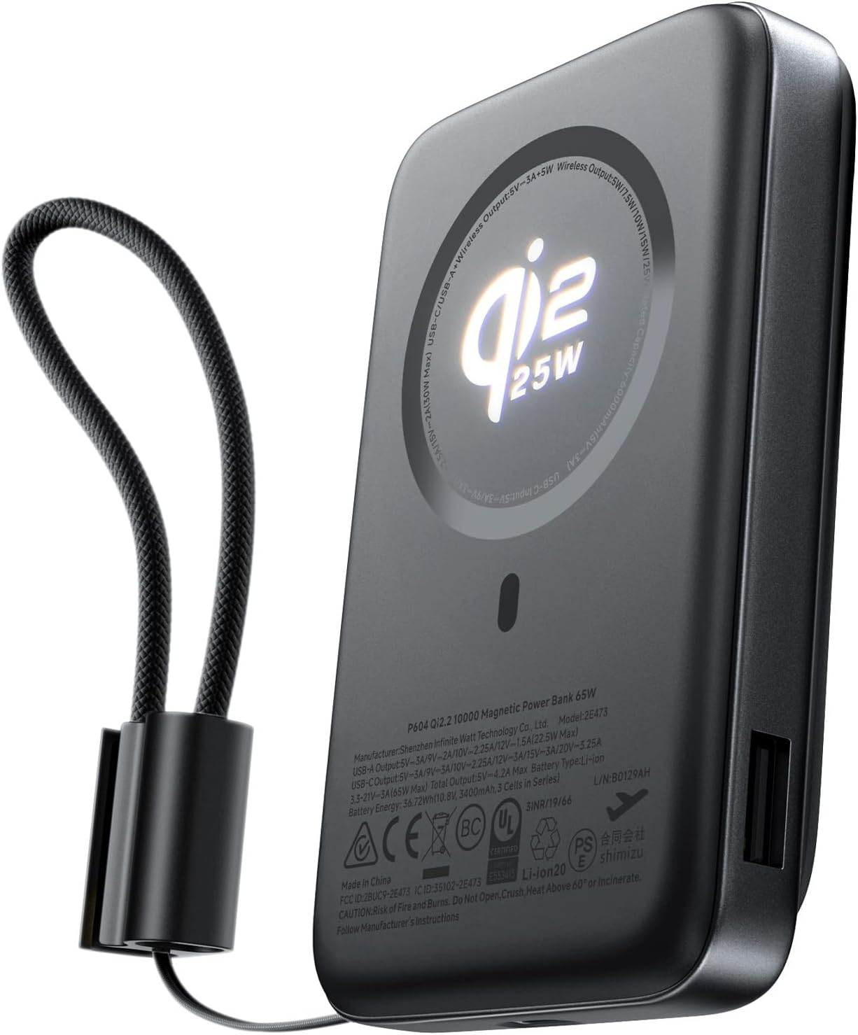 LISEN Qi2.2 MagSafe Powerbank 10.000 mAh