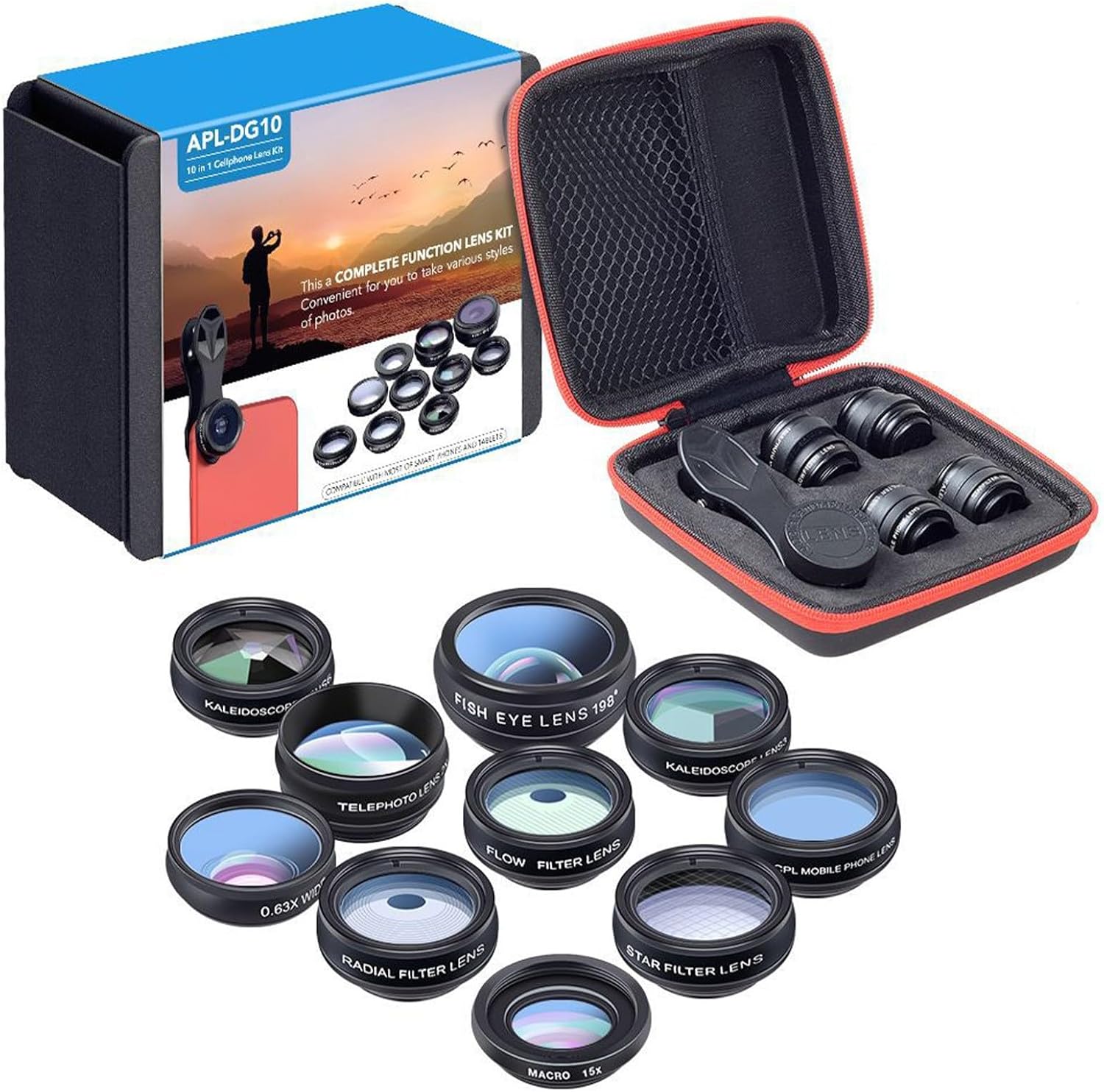 10 in 1 Handy Objektiv Kit mit 17mm